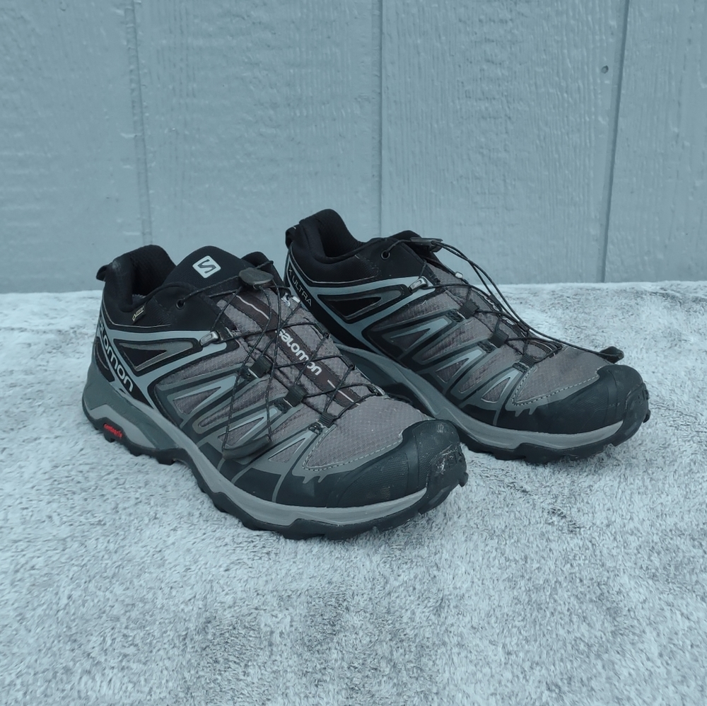 Salomon Black and Gray Athletic Shoes